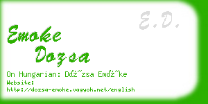 emoke dozsa business card